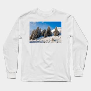 Courchevel 3 Valleys French Alps France Long Sleeve T-Shirt